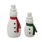Wood Snowmen with Scarves Set of 2 Charming Decorative Figurines